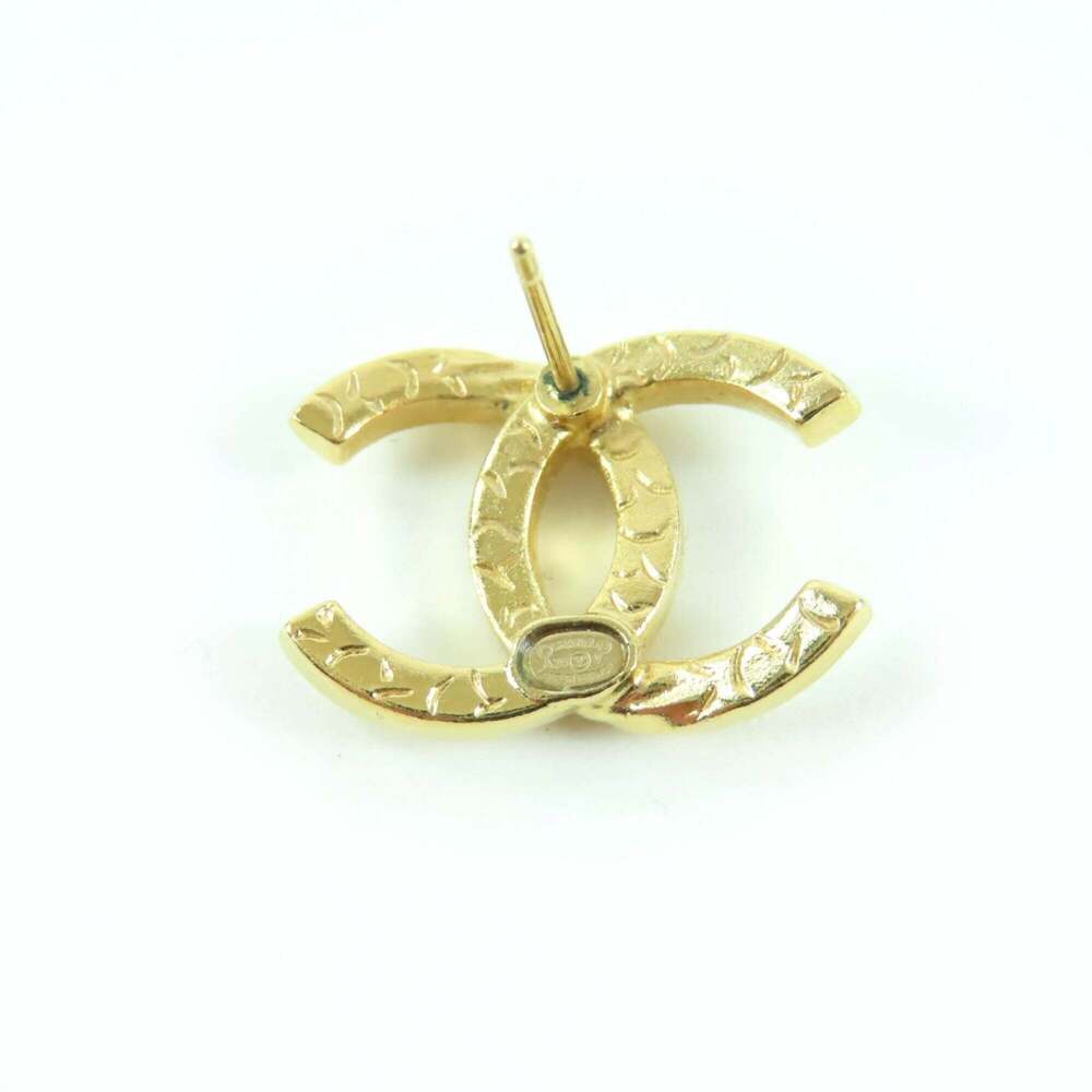 CHANEL Authentic Gold Logo Earrings - Picture 7 of 7